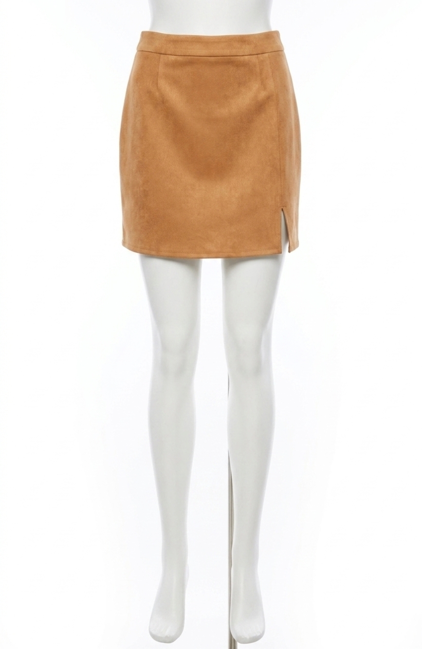 NEW SADIE & SAGE soho mini skirt in camel
